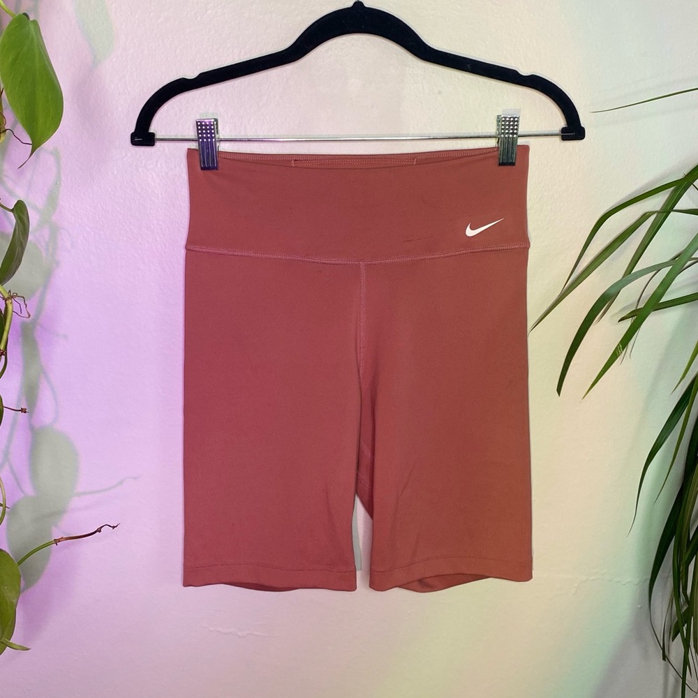 Nike pink biker shorts